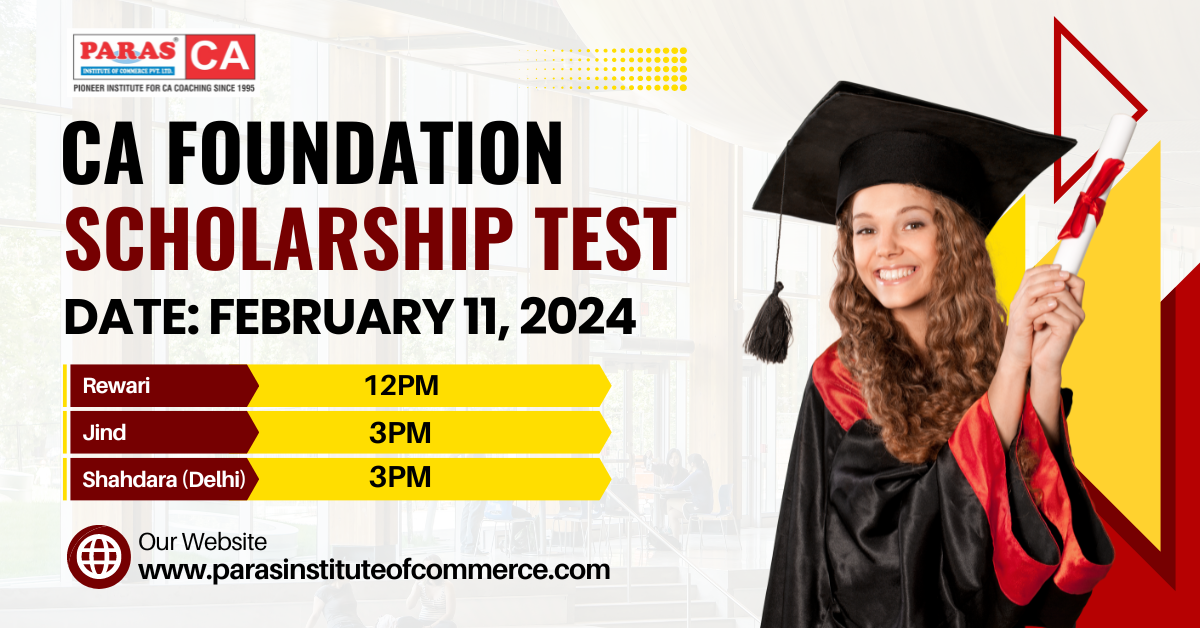 Paras Institute Of Commerce Ca Foundation Scholarship Test